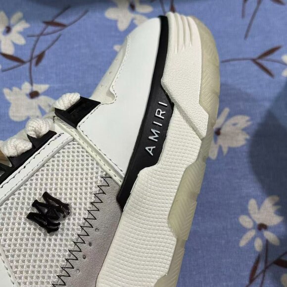 White Amiri Patchwork Leather Sneakers - Picture 7 of 10